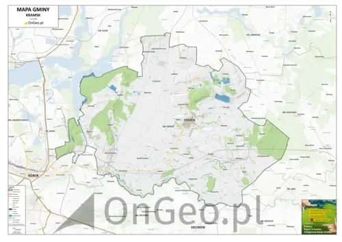 Mapa gminy Kramsk